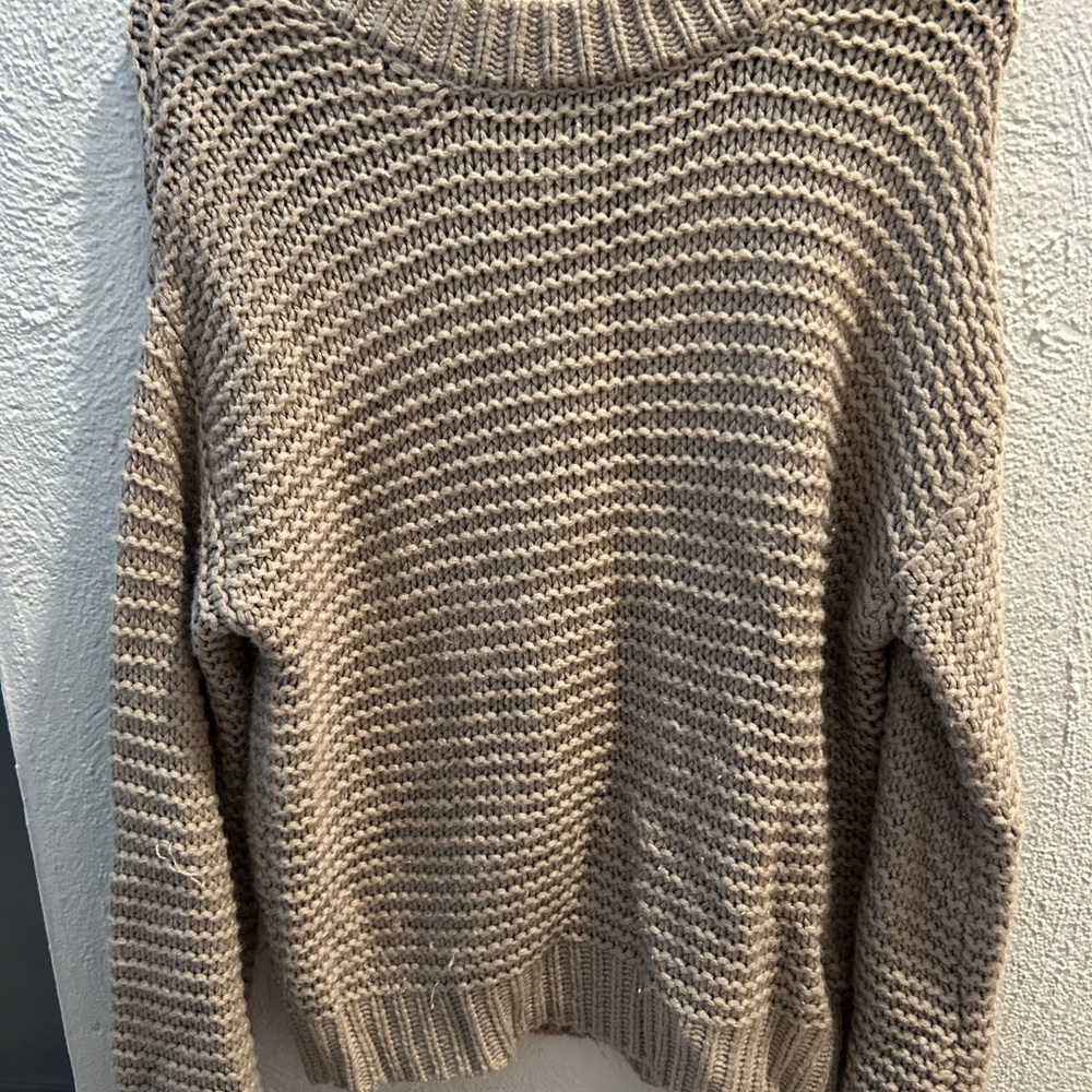 Charlotte Russe Tan Crew Neck Sweater